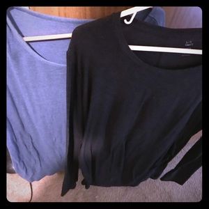 2 long sleeve maternity shirts